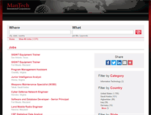 Tablet Screenshot of mantech.jobs