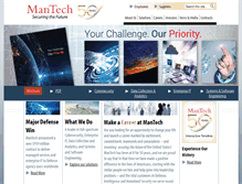 Tablet Screenshot of mantech.com